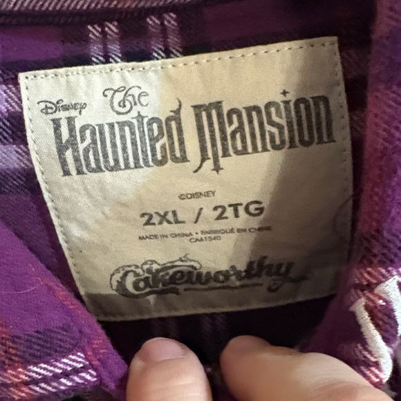Cakeworthy! Disney Haunted Mansion Purple Checkered Shirt - Picture 2 of 5